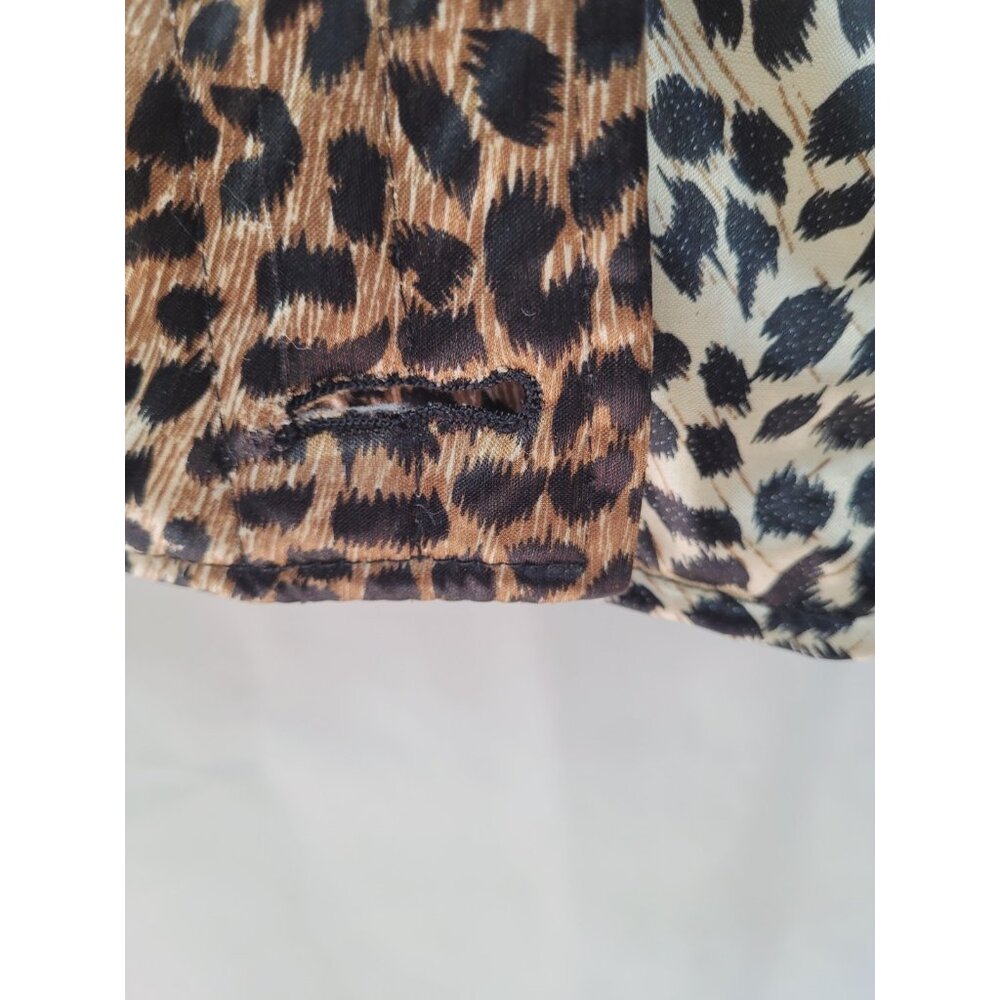 Vintage Jade of the East Jacket Leopard Print Pockets Button Light Weight - Picture 15 of 16